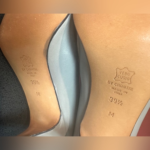 Vintage Chantal Slouch Knee Boots Gray Smooth Leather Women’s Size EU/39.5 US/8 - Picture 13 of 16